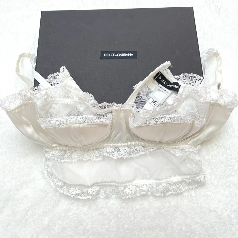 NEW IN Box Dolce & Gabbana Silk blend Lace Bustier Top $945 - Picture 3 of 13